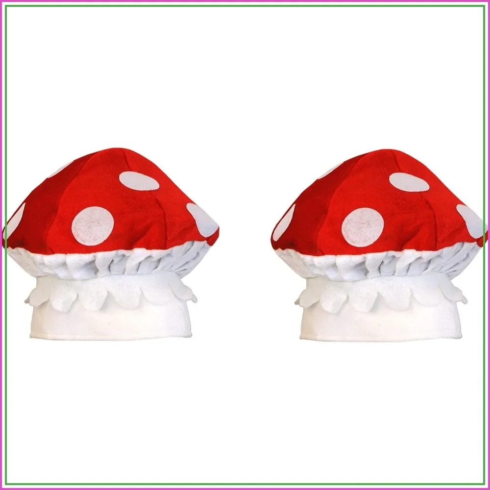 

Plush Mushroom Hat – Party Costume, Birthday & Halloween Dress Up, Video Game Themed Headwear