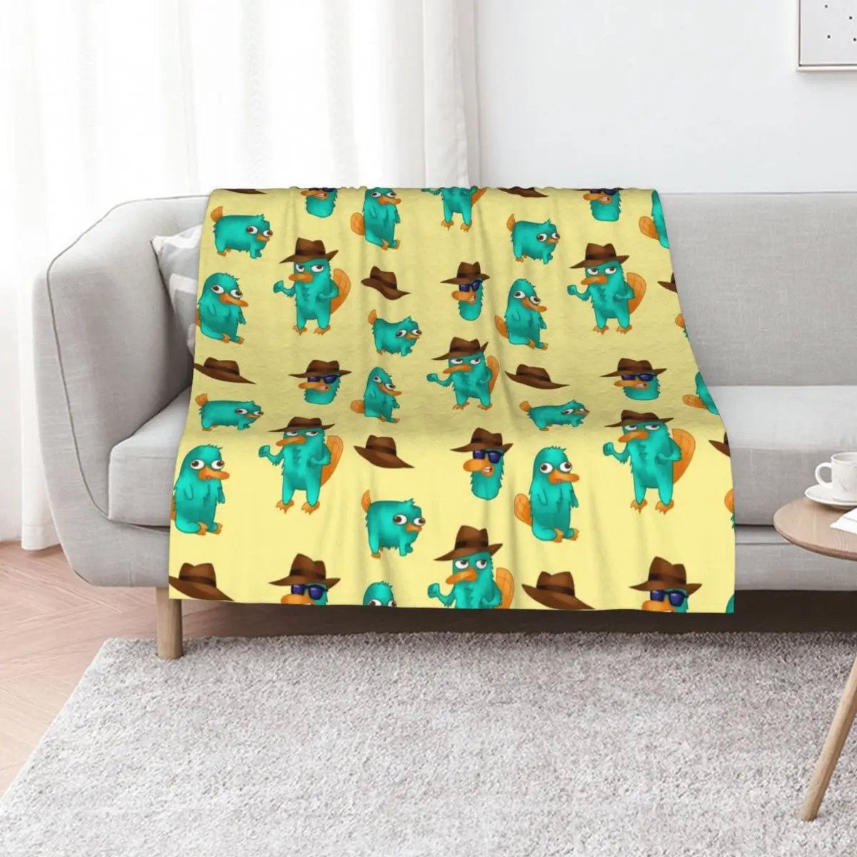 Perry the Platypus! Throw Blanket Decorative Beds Bed Fashionable Baby Plaid on the sofa Shaggy Luxury Brand Blankets