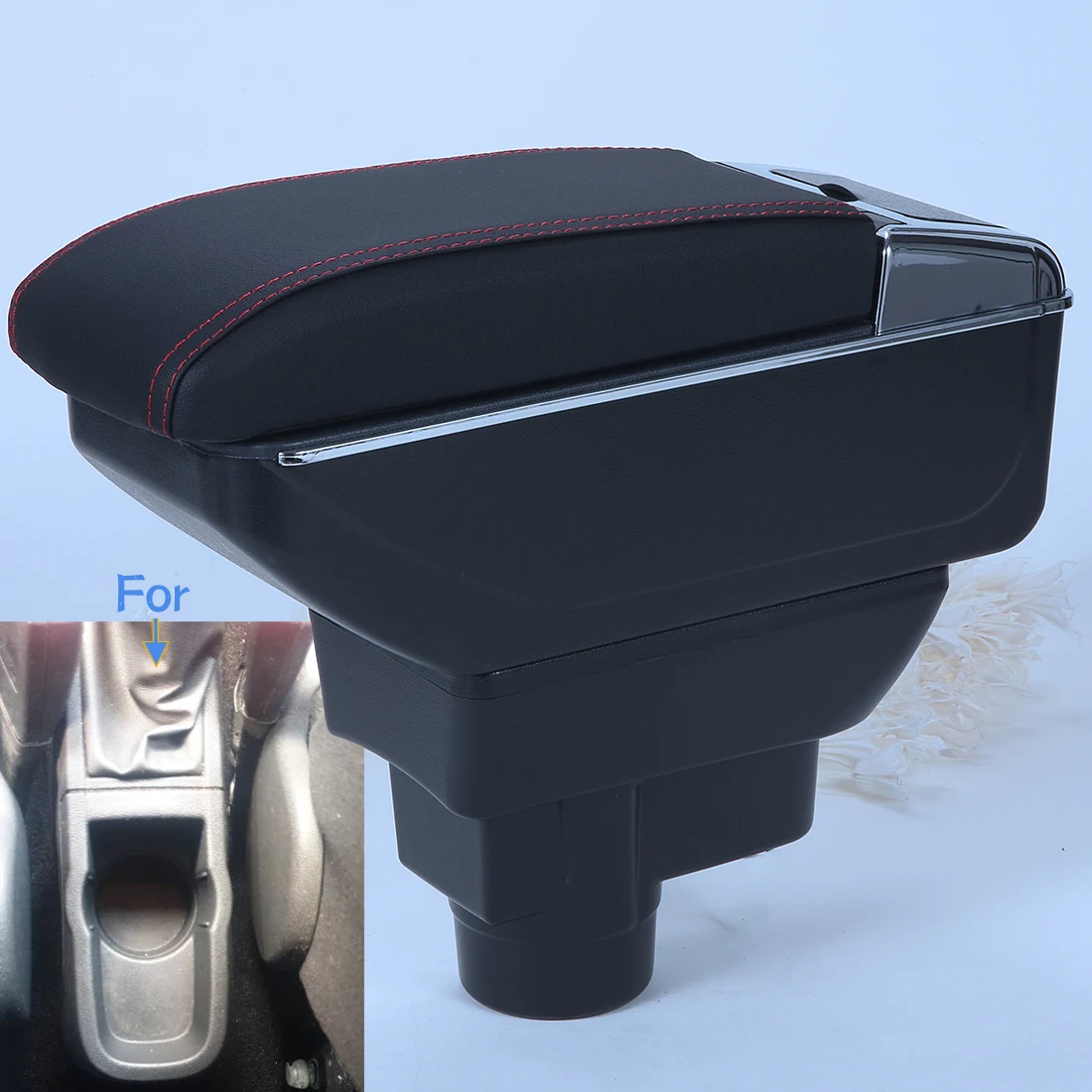 

For Opel Corsa D Armrest box For Opel Corsa Car armrest Backrest Interior Retrofit part Storage Box Accessorie easy installation