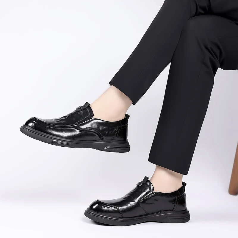 2024 Spring New Genuine Leather Business Shoes Men Casual Comfort Soft Sole Design Commute Men Loafers Men Shoes Moccasins Shoes