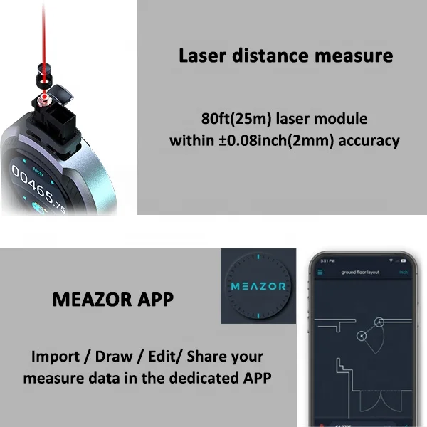6 In 1 Laser Messwerkzeug Entfernungsmesser Skala 2d Floorplan Scanner Mini Digital Winkelmesser Elektronische Messgeräte