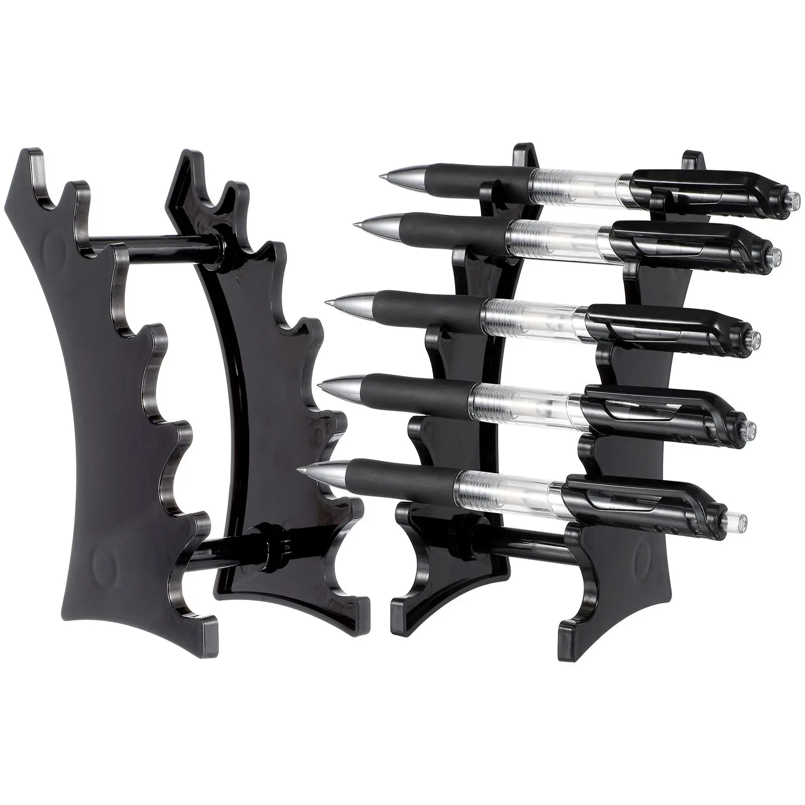 

2 шт. держатель для ручек, настольный органайзер, чашка для хранения канцелярских принадлежностей, толстый акриловый материал, многофункциональный держатель для карандашей черного цвета