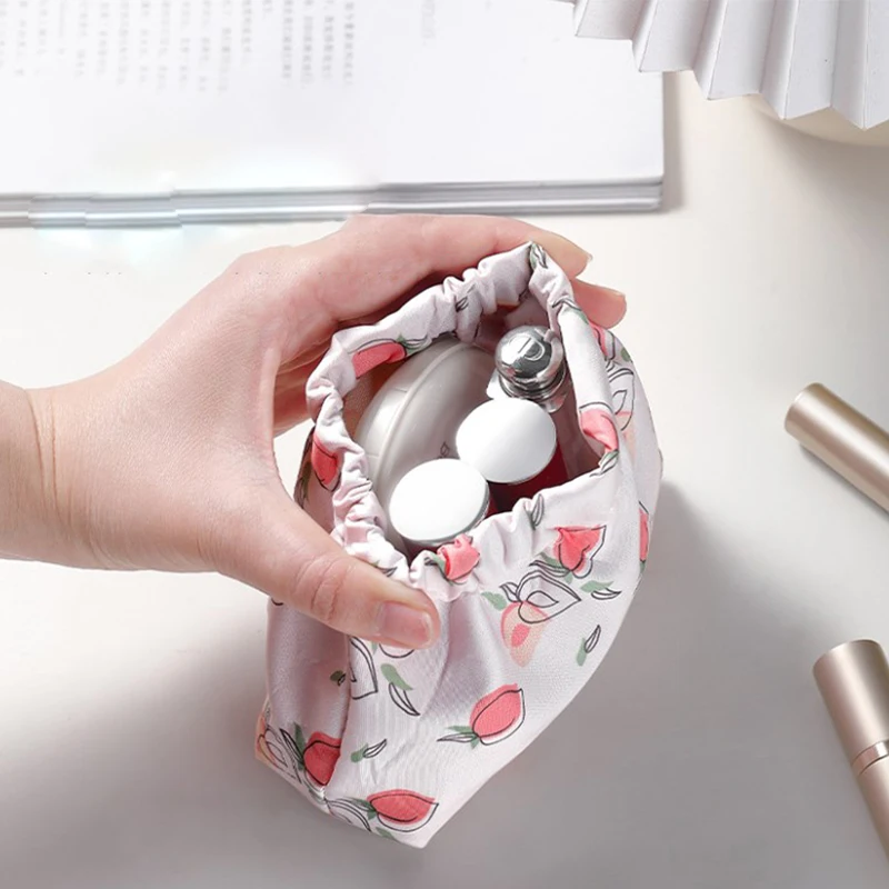 Cute Women Sanitary Napkin Storage Bag Waterproof Printing Automatic Closing Cosmetics Lipstick Bag Coin Purse Bag Gift