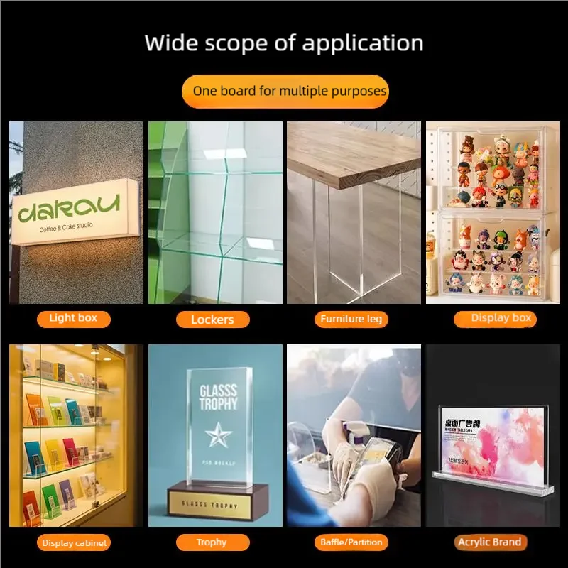 Naxiali 1 個 15.74 インチポリカーボネートプラスチックシートアクリル透明プレキシガラスプレートクリアメタクリレートボード 8 ミリメートル厚さ