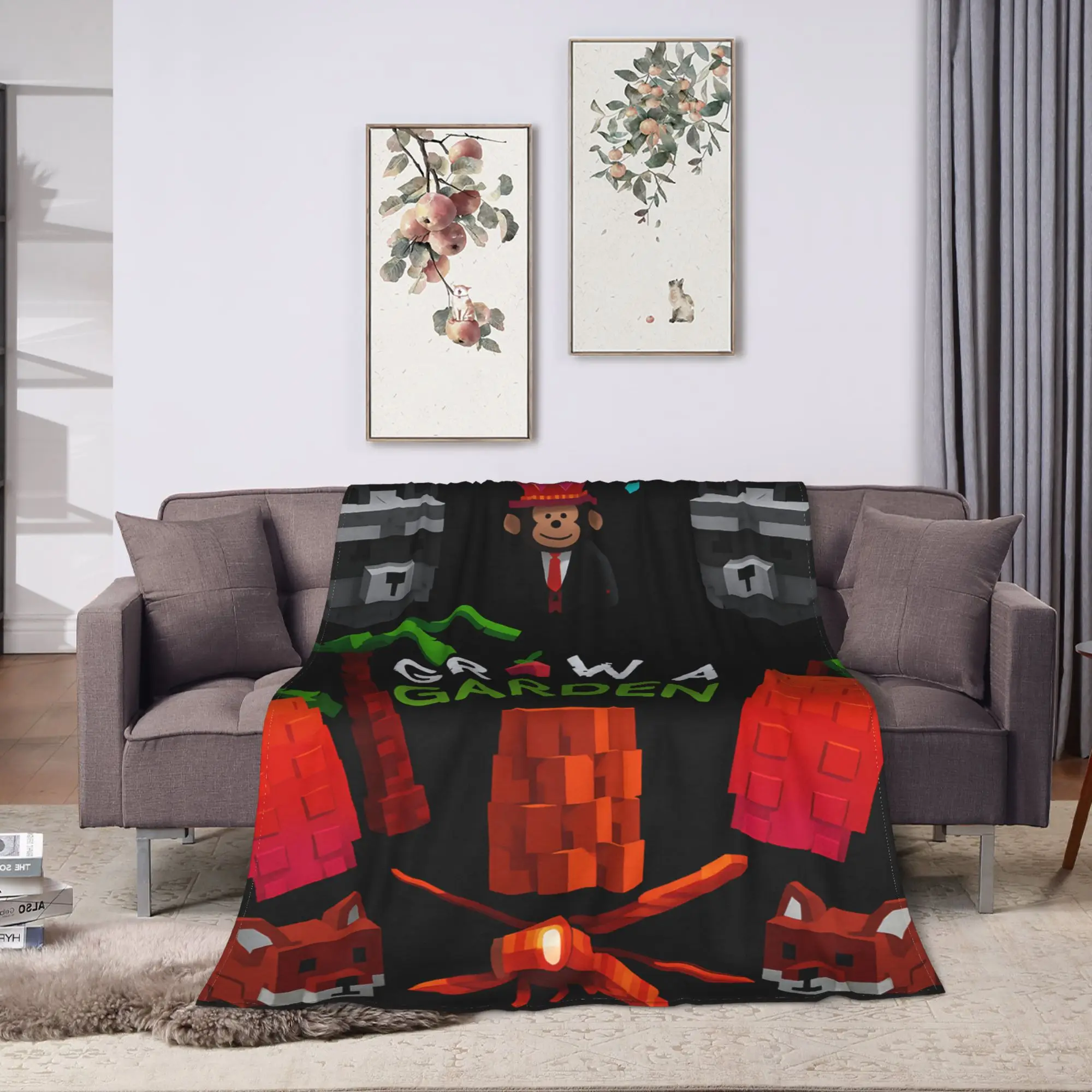 لعبة الإبهام حديقة خضراء تنمو بطانية قطيفة الفتيات الفتيان الفانيلا الفراش يلقي للخارجية الدافئة لينة جودة المفرش هدية