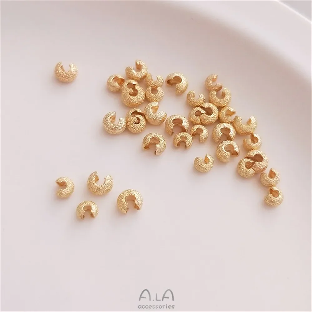 14K bag gold flash matte half moon bag clasp crescent clasp C clasp accessories positioning bead end clasp DIY material