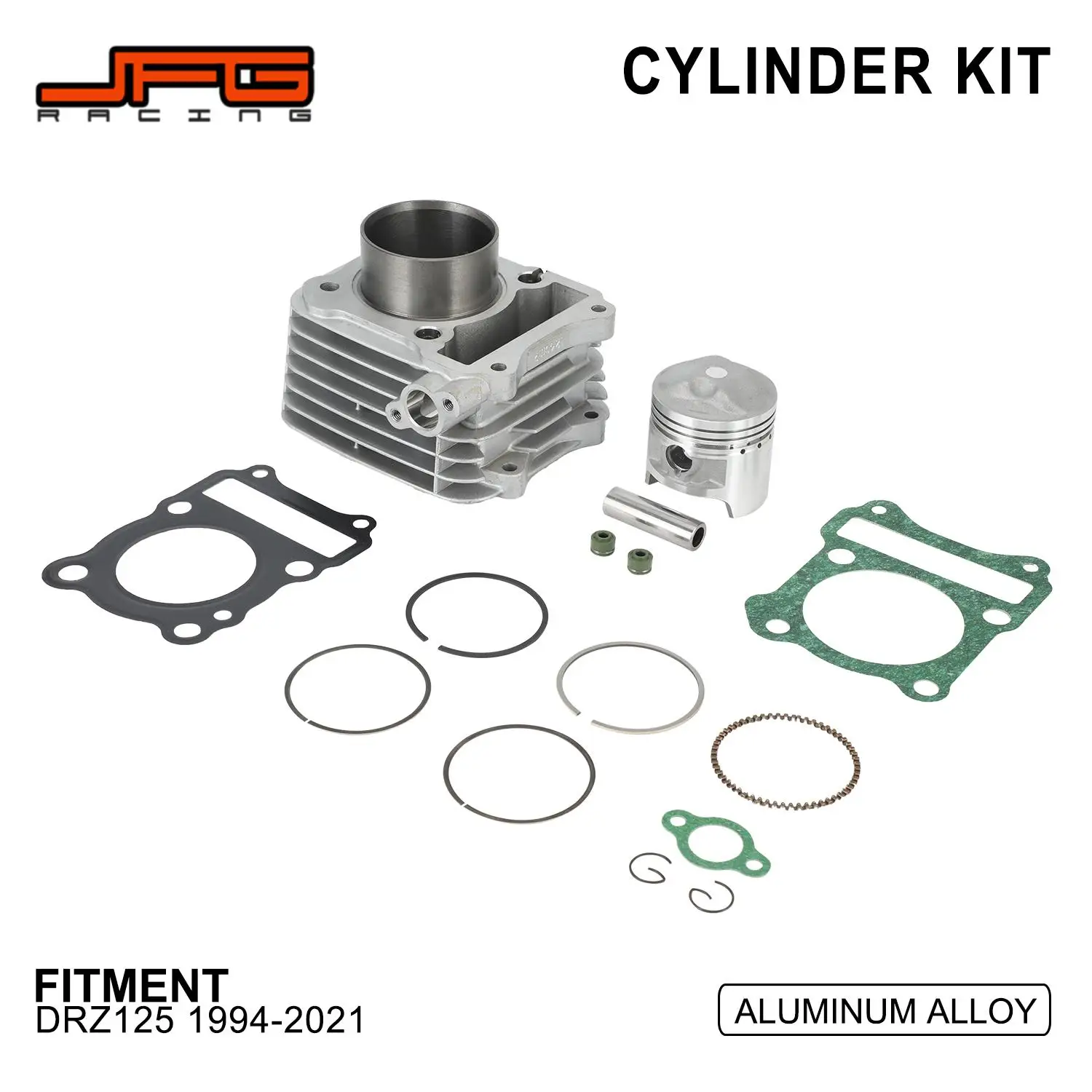 

Motorcycle Accessories Cylinder Block Sleeve Kit Piston Rings Head Base Gasket Kit For Suzuki DRZ125 DRZ 125 1994-2021 Aluminum