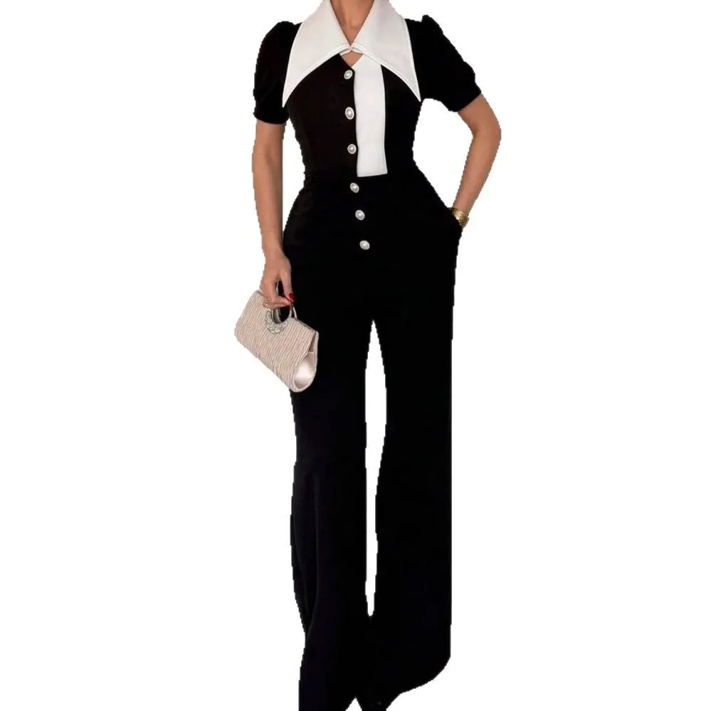 Einfarbiger, personalisierter, kurzärmliger Sport- und Fitness-Overall für Damen mit Linienspleißung, Herbst 2025, Herbst