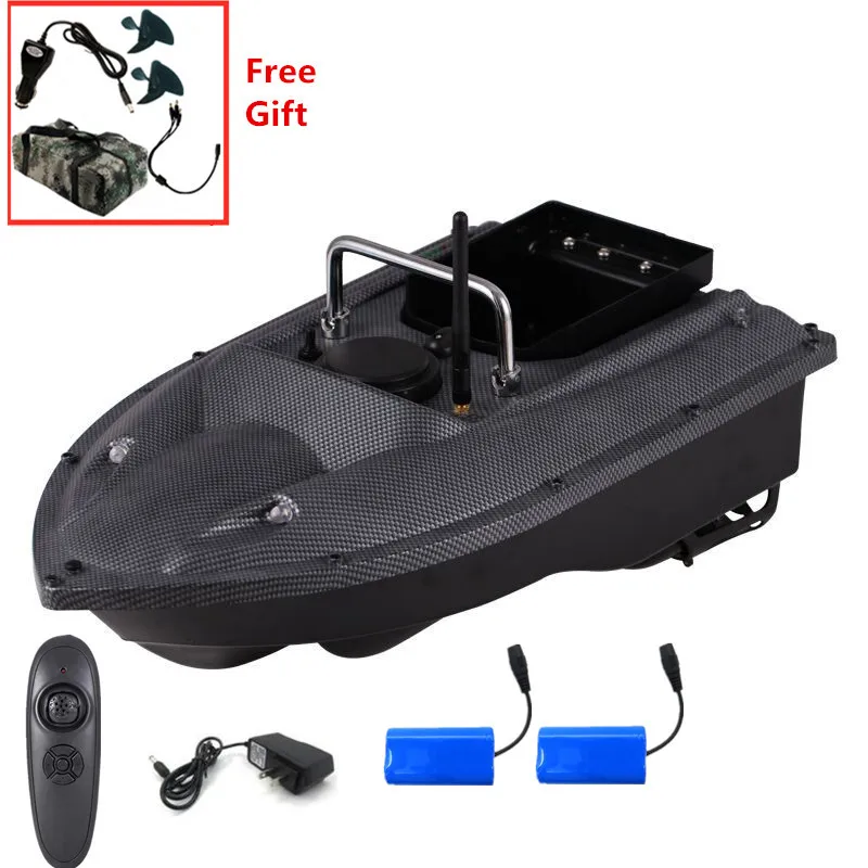 Bateau Appât Télécommandé 500 M – Avec Sondeur GPS, Capacité 1,5 Kg, LED Nuit, Camouflage, Pour Pêche En Rivière
