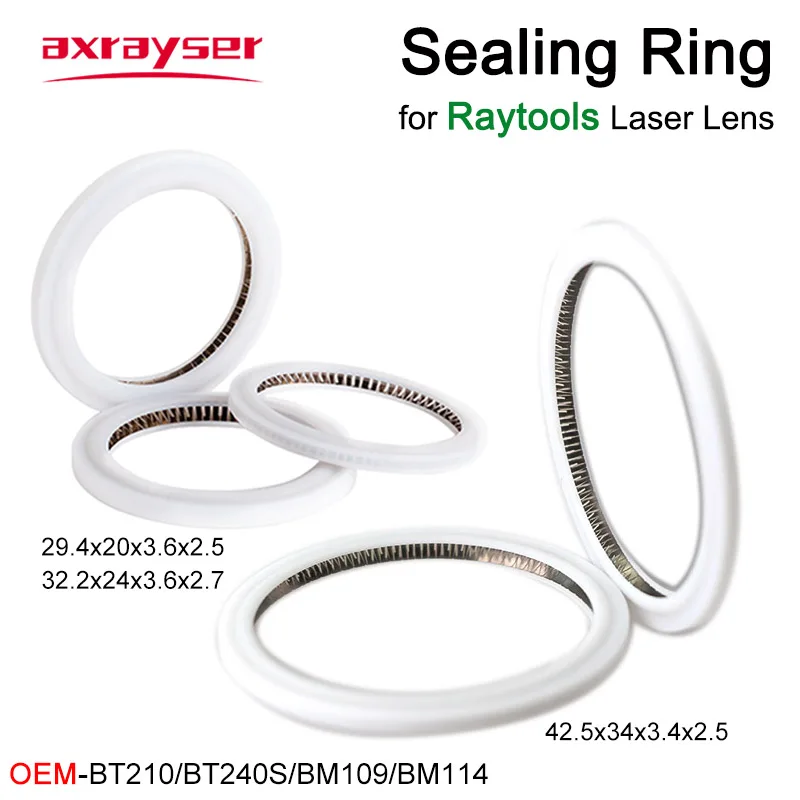 Axrayser Laser Sealing Ring For Raytools WSX Fiber Cutting Head Protective Windows Lens O-Ring Stainless Steel Spring Washer