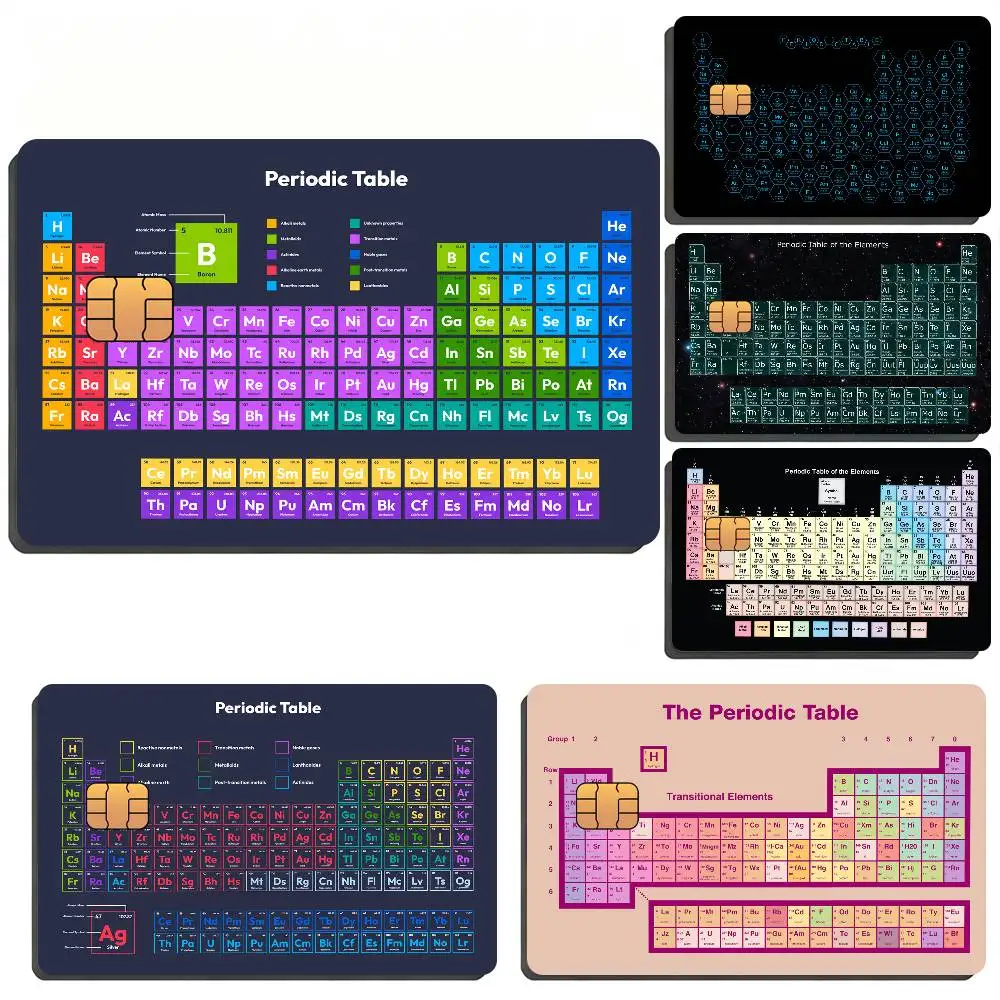 Periodic Table Of Elements Bank Card Sticker Film Tape Skin For Credit Card Debit Card Waterproof Stickers