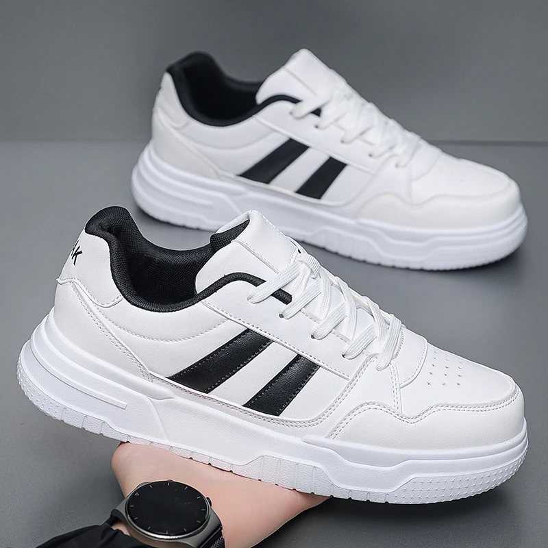 Men White Sneakers Sports Shoes Lace Up Man Platform Casual Fashion Tenis Trainers Jogging Shoe Zapatillas De Deporte