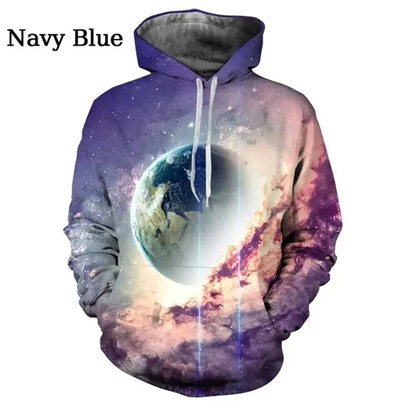 

New Galaxy Planet 3D Print Hoodies Men Women Fashion Oversized Hoodie Pullovers Hooded Sweatshirt Tracksuits Coats Kids Clothing