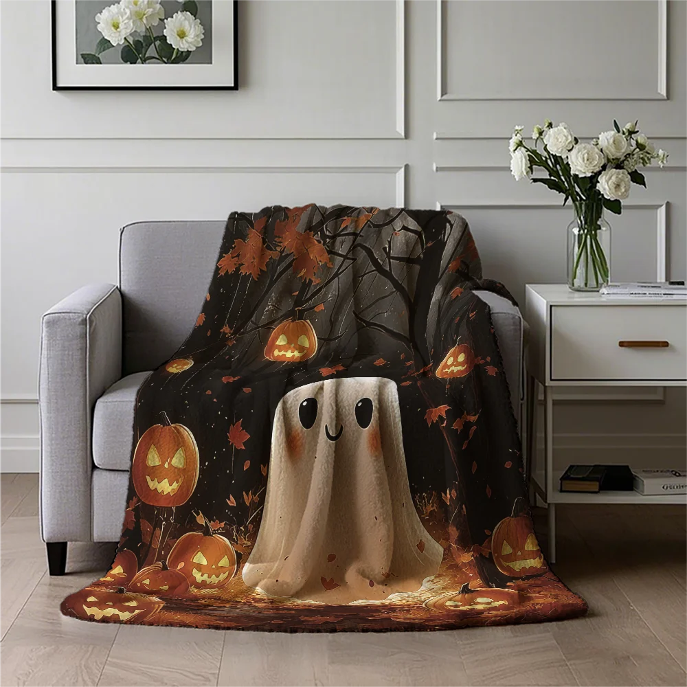 بطانية عطلة احتفالية - رمي مخطط لقصب الحلوى، دفء قطن 100% لغرفة المعيشة