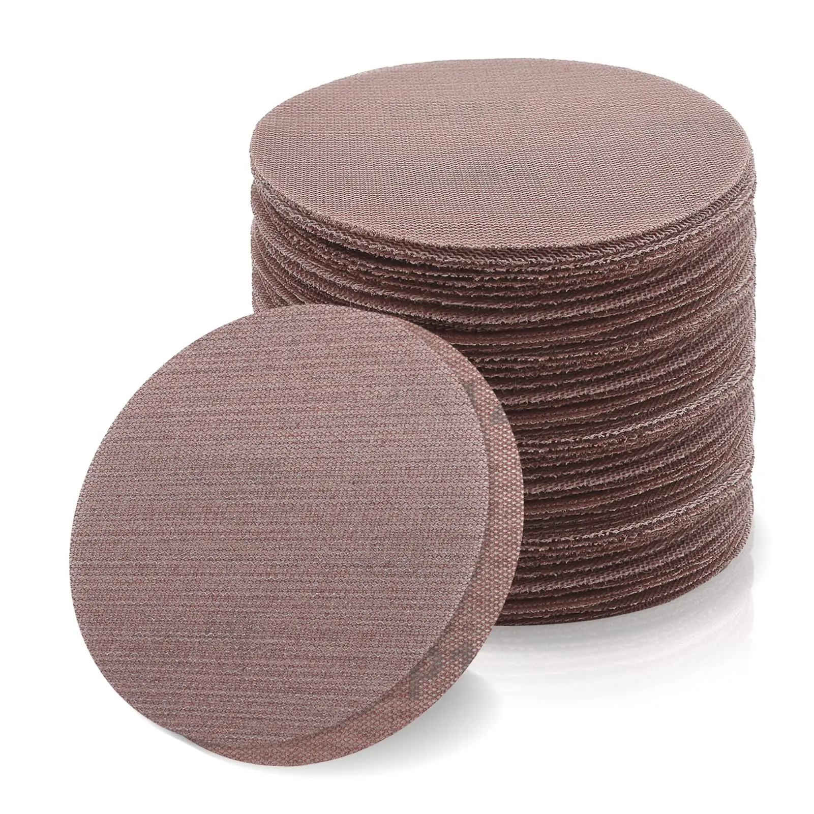 50Pcs Dust-free Mesh Sanding Disc 125m Hook &Loop ,80-1000 Assorted Grit Sandpaper for Wood Plastic Paint Sanding Car Polishing