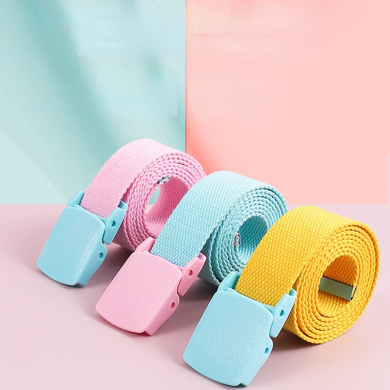 

Новый плетеный ремень с пластиковой пряжкой для детей, мальчиков и девочек, модные и прочные аксессуары для одежды