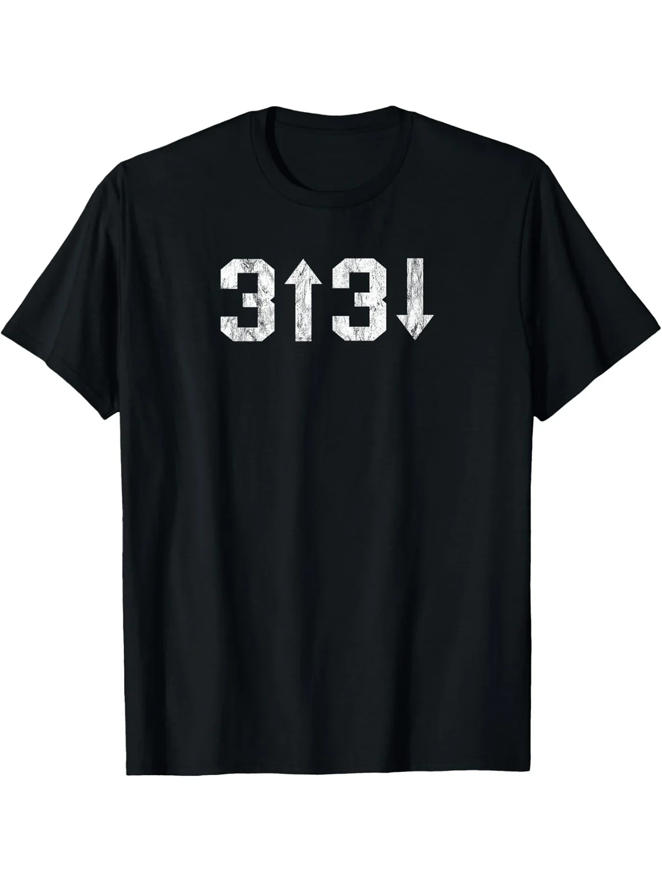 New Men's Single-piece Round-neck Short-sleeve T-shirt, 3 on 3 Baseball Game Day Pattern, All-season Casual and Versatile