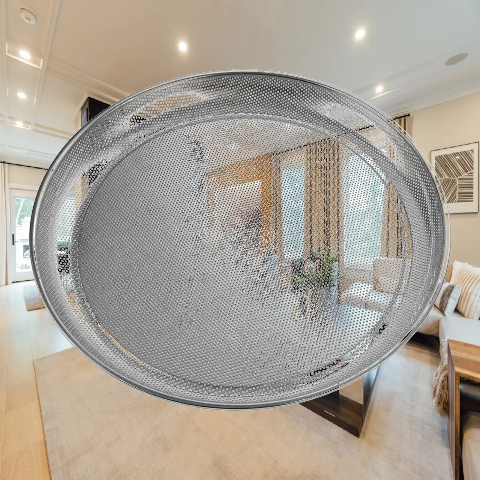 Stainless Steel Sieve Corrosion-Resistant Round Sieve with 2 Mm Holes Sand Sifter Reusable Fine Mesh Strainer Sturdy