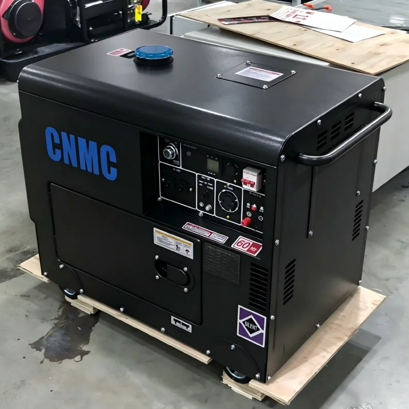 Silnet Diesel Generator 6KVA 7.5KVA 9KVA Lightweight 110V 220V Generator Customizable Ready To Use Rainstorm Power Outage Backup