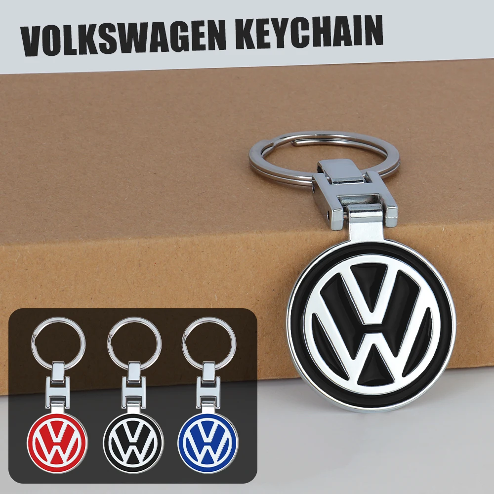 3D Styling Car Metal Emblem Keychain Keyrings Key Holder Accessorie For Volkswagen VW Golf 6 7 Jetta 4 Motion Touareg Passat