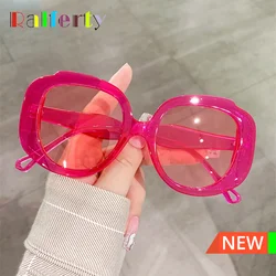 2025 Oversized Women Glasses Sunglass Designer Rose Pink UV400 Stylish Sun Glasses For Women Big Round Frame Shades Multi Colors