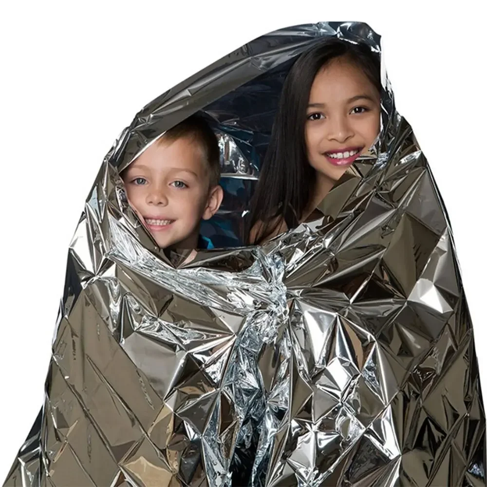 Windproof  Waterproof Foil Thermal Blanket for Camping Hiking Emergency Blanket Outdoor Survive First Aid Rescue Kit