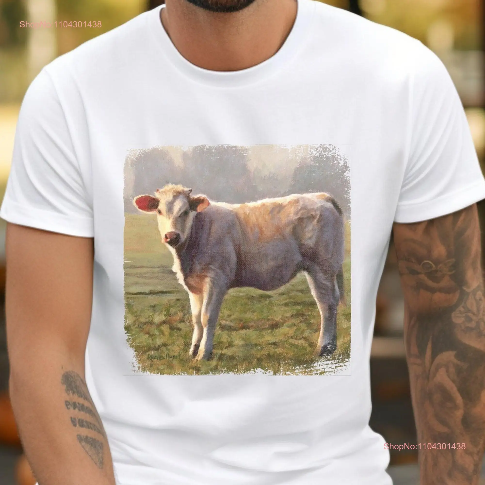 Cow T Shirt Lover Animal Farmer Cute Western Farm Cattle Ranch long or short sleeves