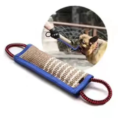 Coarse Jute Chew Sticks for Dogs Training Molar Pick up German Shepherd Dog Chew Pillows Durable Dog Toys