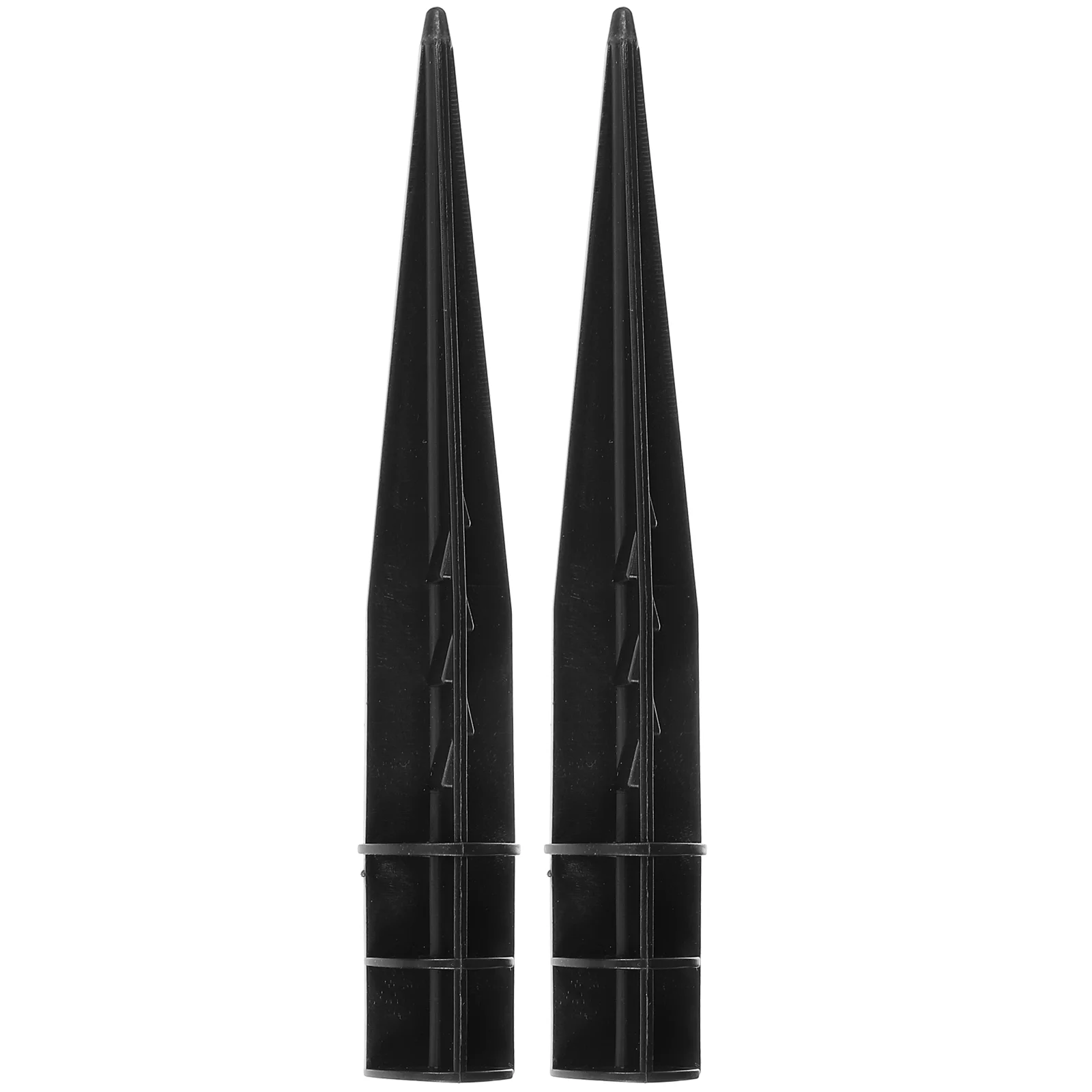 

2 Pcs Solar Lawn Light Ground Plug Accessories 2pcs (black Pins) Stakes Replacement Landscaping Path Garden Glass Lamp