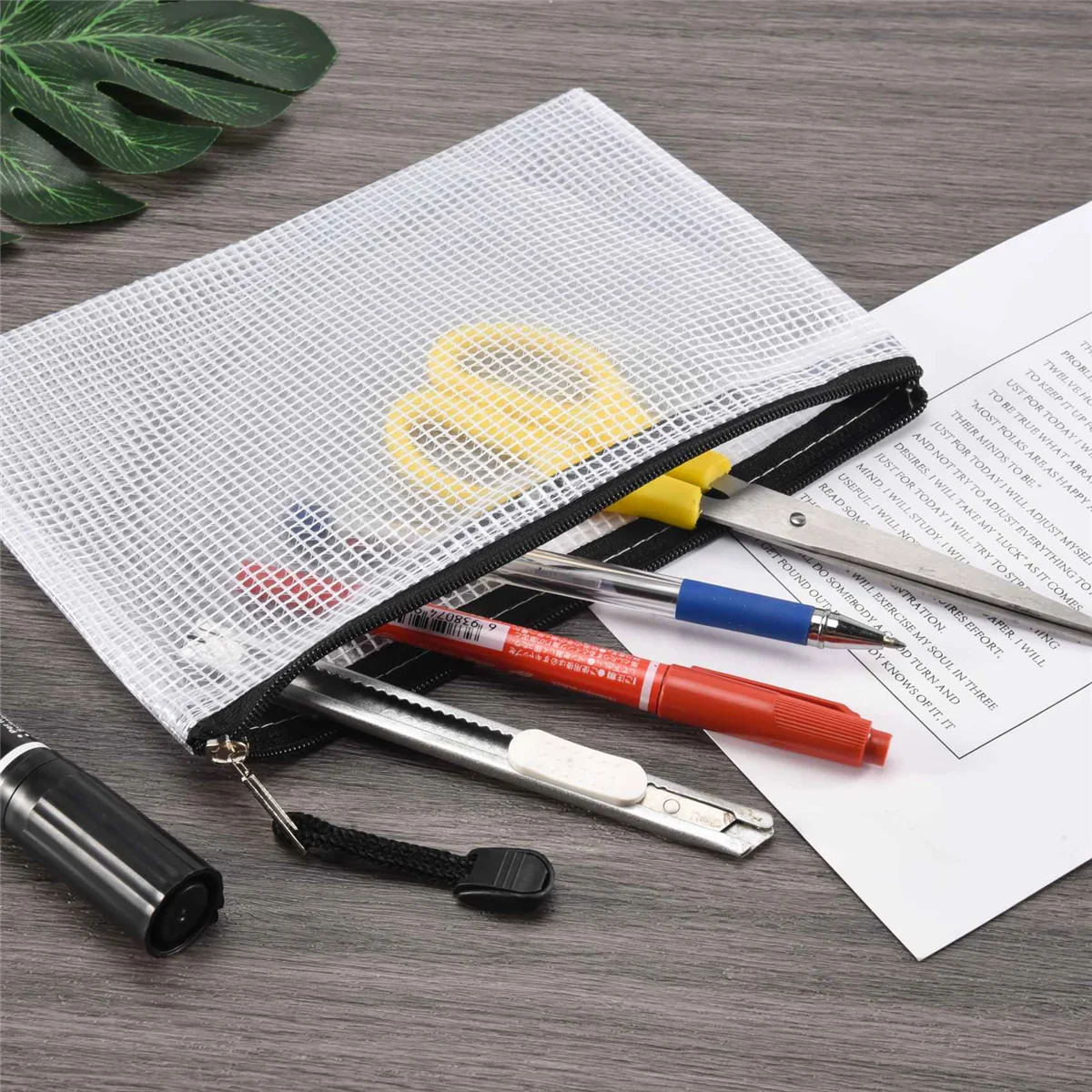 กระเป๋าซิป21แพ็ค (มี7ขนาด) สำหรับที่ใส่ของเพื่อจัดระเบียบอุปกรณ์การเรียนสำนักงาน