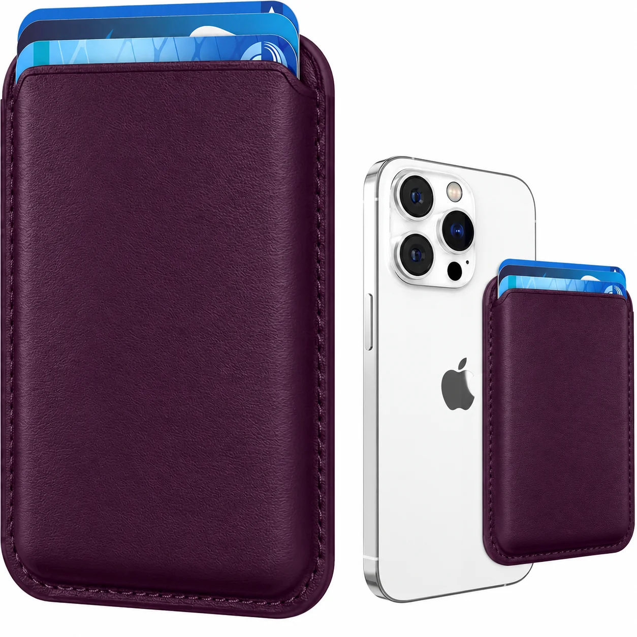 Wallet Magnetic Card Holder Case For iPhone 18 17 16 15 14 13 Pro Max For Samsung Xiaomi Leather Bag For MagSafe With Box Covers