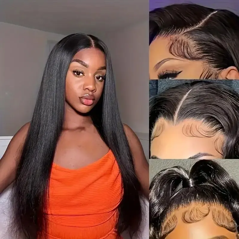 Rosabeauty 40 Inch 13x6 Straight Lace Front Wig Human Hair 13X4 Frontal 5X5 Glueless Ready to Wear Wigs 250% For Women