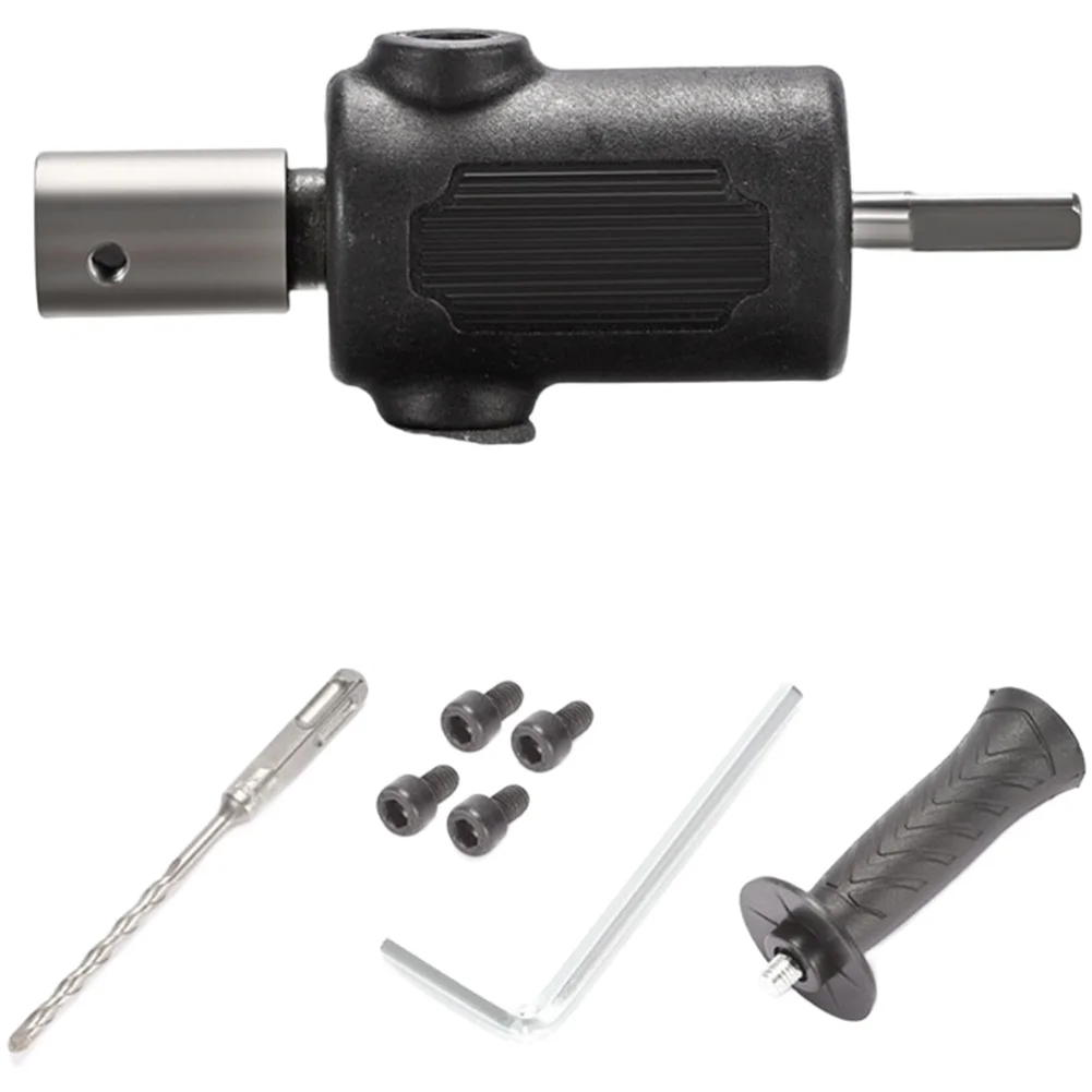 Electric Drill To Hammer Converter Adapter Kit Conversion Head With Side Handle Hex Wrench For Small Household Electric Drill