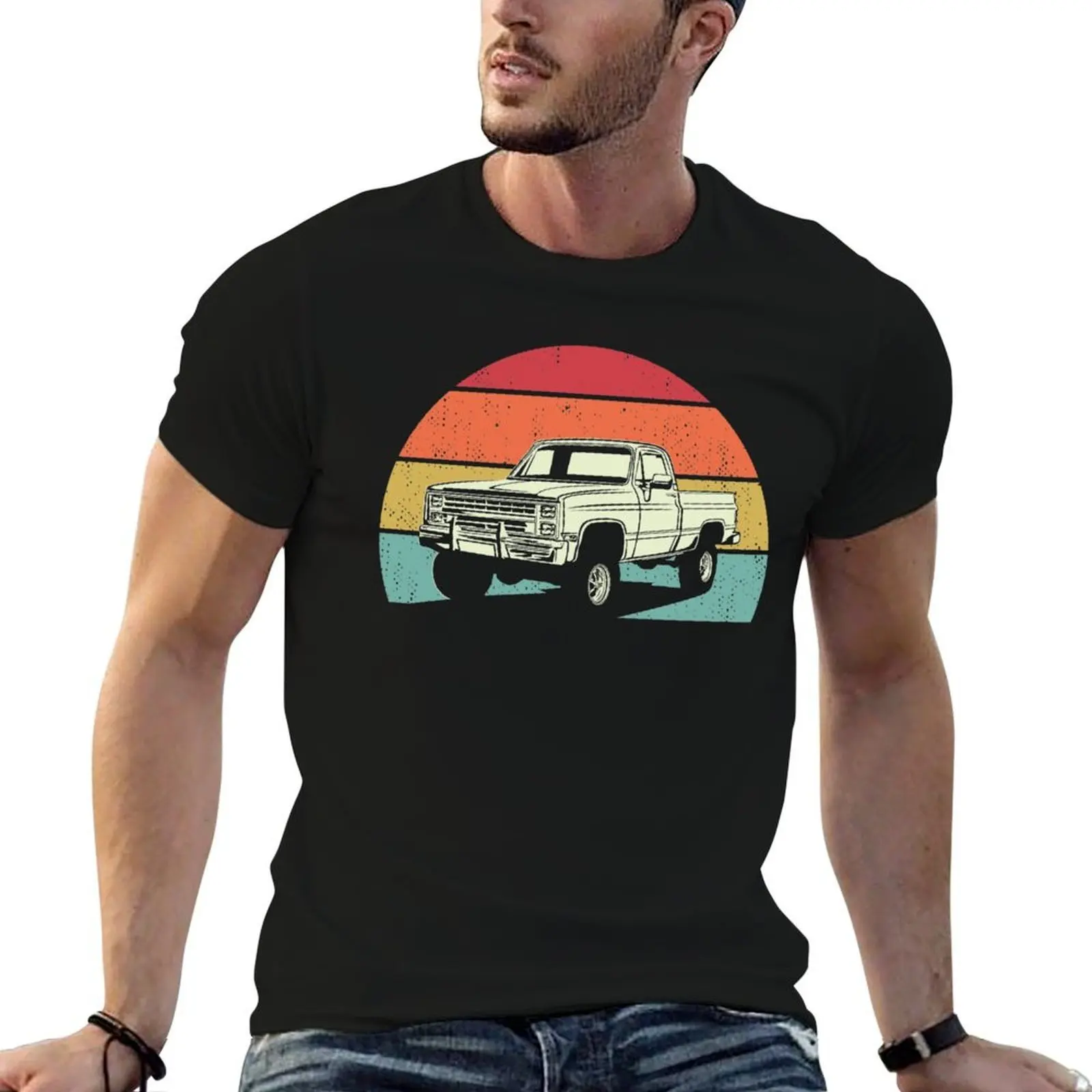Vintage Squarebody Truck Classic Square Body Pickup T-Shirt man clothes Louboutins mens plain t shirts