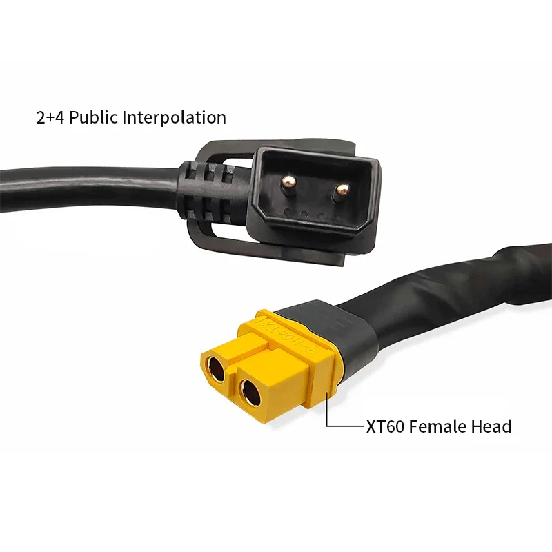 2+4 to XT60/XT90 Connector Cable 2+4 Electric Vehicle Lithium Battery Pin Male to XT90/60 Model Airplane Male Female Plug Line