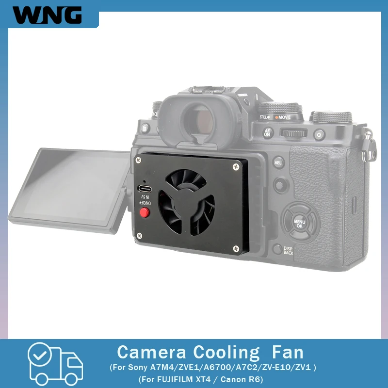 

Camera Cooling System Semiconductor Radiator Fan for Sony Canon FUJIFILM Nikon Camera ZV-E1 A7M4 R6 XT4