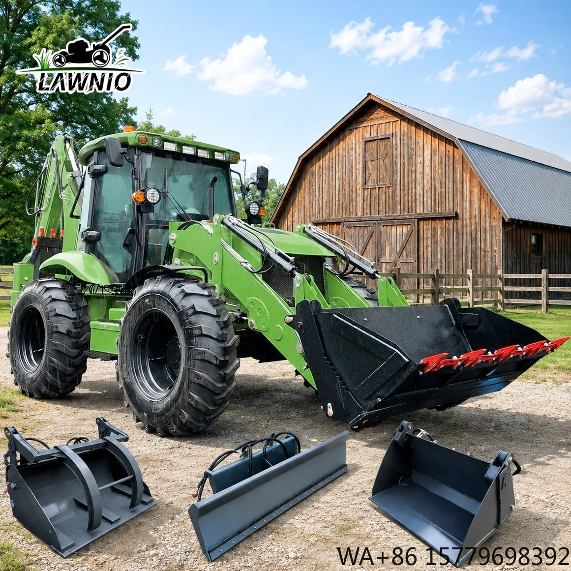 Custom Color Support  Loader  Enclosed Cab High  Capability for Precise Positioning Work Backhoe Loader