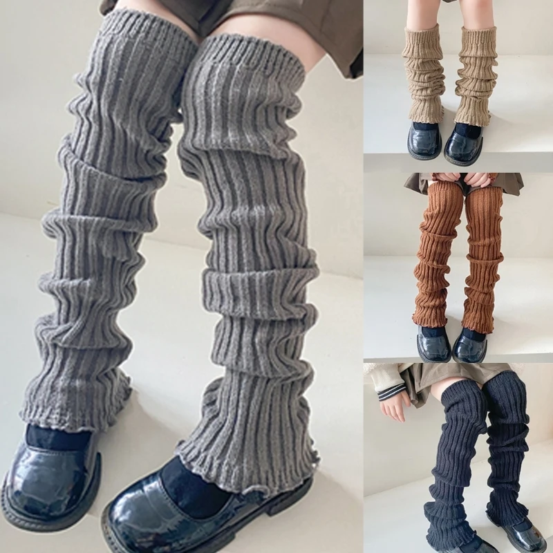 

Ruffle Leg Warmers for Little Girls Slouchy Socks for Dress Toddler Winter Cable Knit Socks Thicken Warm Leggings H37A