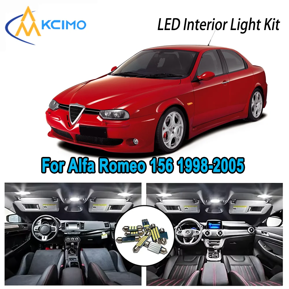 

For Alfa Romeo156 1998-2005 2000 2001 2002 Premium Bright LED Interior Dome Map Trunk Light Kit Car Led Lamps Canbus No Error