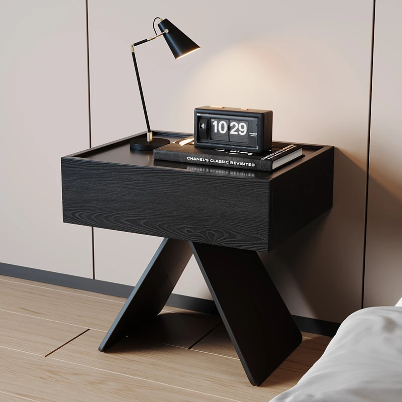 

Unique Bedroom Nightstand Mobile Cabinets Nordic Drawers Luxury Wood Bedside Table Trendy Decor Mesa De Cabeceira Home Furniture