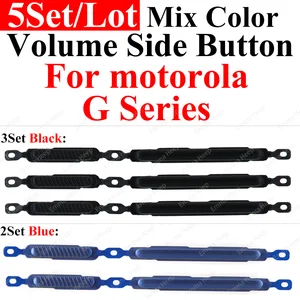 Novo 5 conjuntos para motorola moto g3 g4 g6 play g5 plus caixa do telefone botão de volume de energia ligado/desligado peças da chave lateral externa para g stylus 2022 g peça de reposição de energia cores misturadas 12 principais vendas botão moto g5 - №3