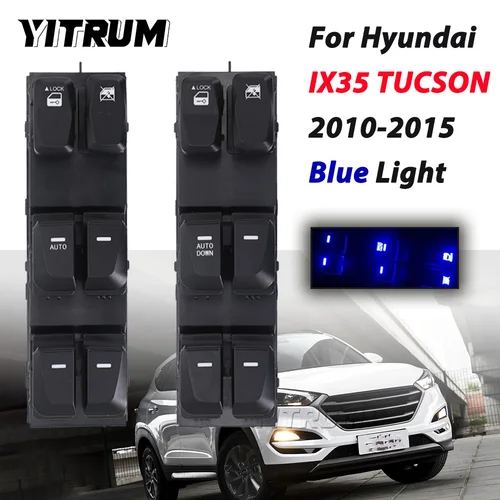 YITRUM para Hyundai IX35 TUCSON 2010-2015 regulador de elevador de ventana eléctrico botón de interruptor de Control 93571-2S000 93571-2S050