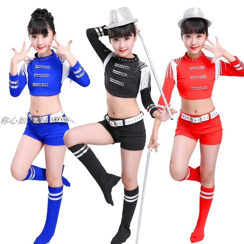 Children Jazz Dance Modern Dance Costume Fashion Kids Latin Ballroom Dancing Dress Stage Show Dresses Jazz Costumes For Girl