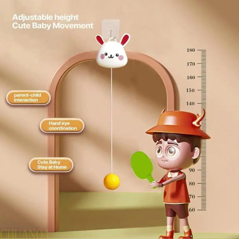 

A1A2 Portable Hanging Table Tennis Trainer Set with Racket and Ball Workout Set