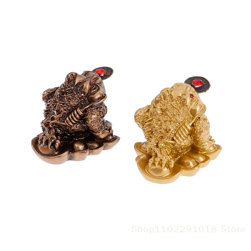 Lucky Golden Toad Ornament Three Legged Toad  Toad Coin Home Decoration Small Handicrafts And Ornaments