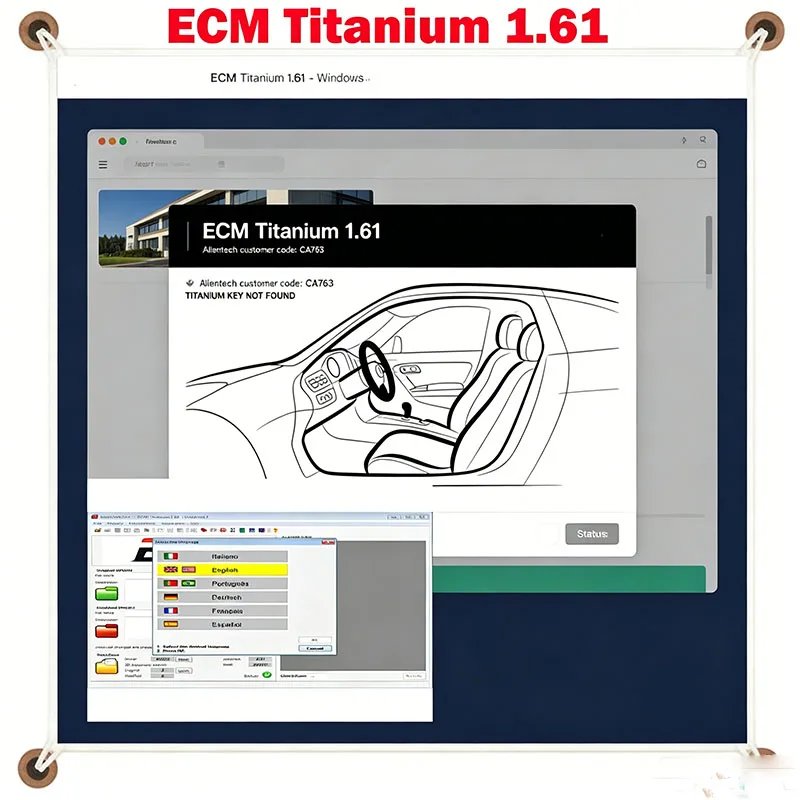 

ECM TITANIUM 1.61 Car Maintenance Tools obd2 scanner Soft With 26000 +Driver ECM 18259+Drivers for ecu tool Send link windows10