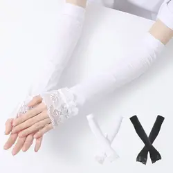 Arm Sleeves Warmers Sports Sleeve Sun UV Protection Hand Cover Cooling Warmer Running Fishing Cycling Mesh Lace