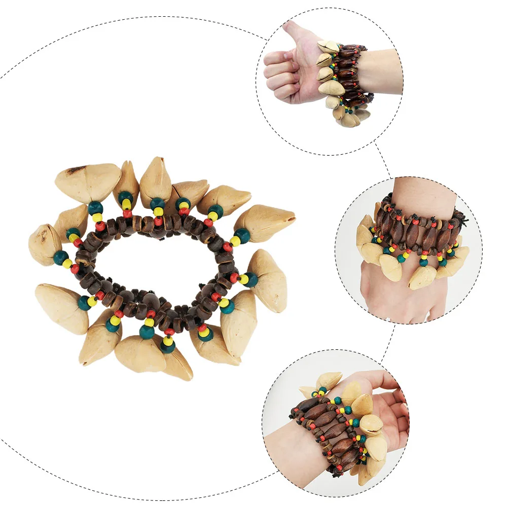 Shell Wristb Tribal Style Kinder Trommelarmband Mutter Armband Musikinstrument Spielzeug Kinder Trommelglocke Zubehör