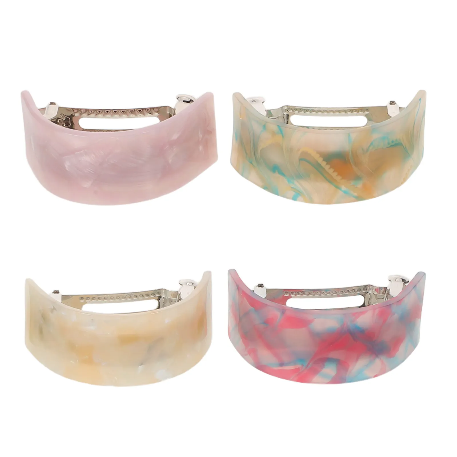 4Pcs Acetate Sheet Hair Claws Elegant Spring Claw Clips for High Ponytail Bun Styling Hair Accessories Women Spring Claw Clip