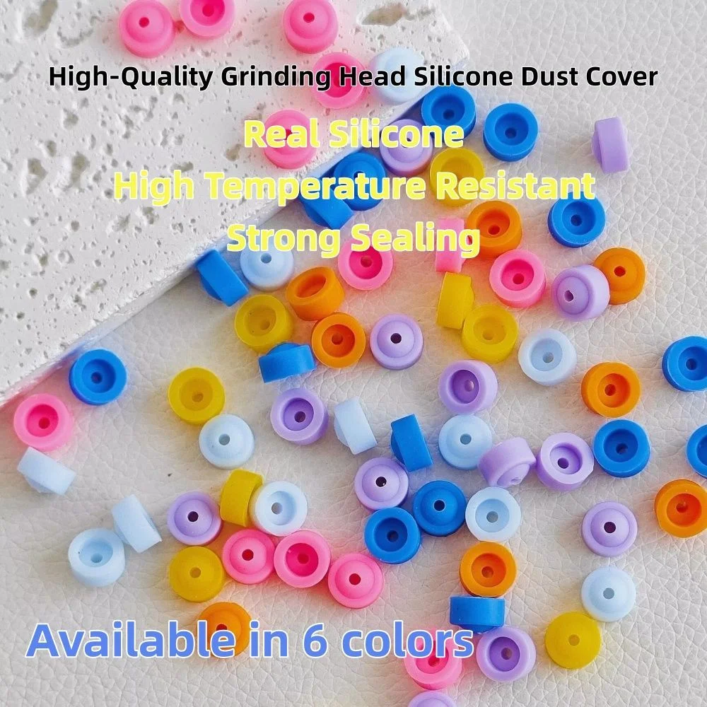 Tapones de silicona suave para polvo de uñas, cubiertas para brocas de 2.35mm, tapas antipolvo para limas eléctricas, accesorios para herramientas de uñas